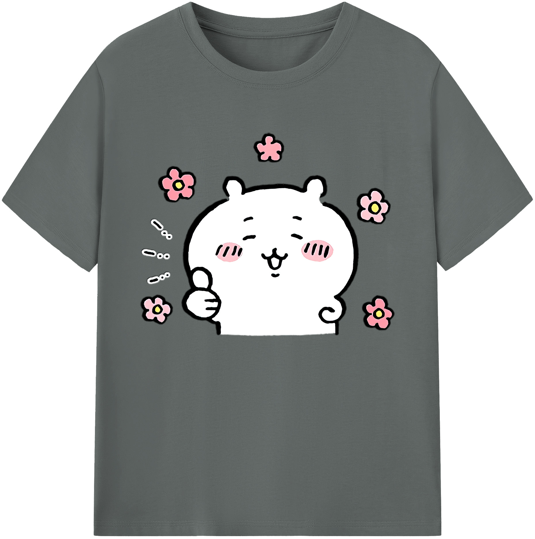 （画像用） ちいかわ ちいかわ Chii-kawa chiikawa 綿100％ メンズ半袖Tシャツ｜肌触りやわらか＆通気性